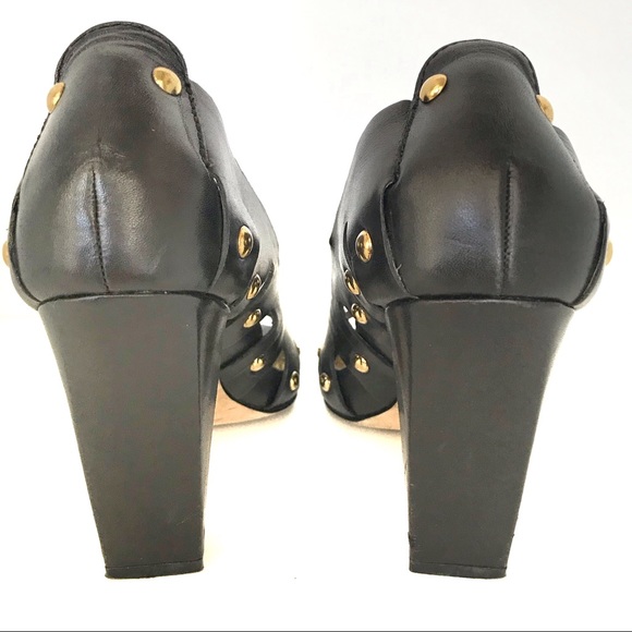 New! Vince Camuto Open Toe Studded Chunky Heels - Picture 8 of 12